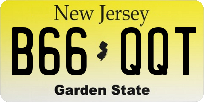 NJ license plate B66QQT