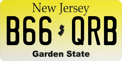 NJ license plate B66QRB