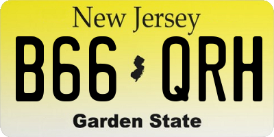 NJ license plate B66QRH