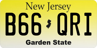 NJ license plate B66QRI