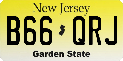 NJ license plate B66QRJ