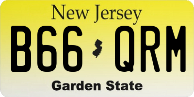 NJ license plate B66QRM