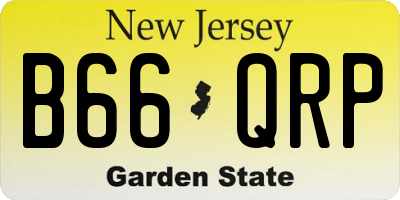 NJ license plate B66QRP