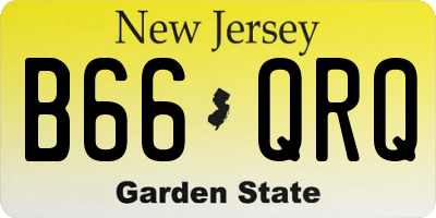 NJ license plate B66QRQ