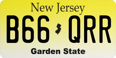 NJ license plate B66QRR