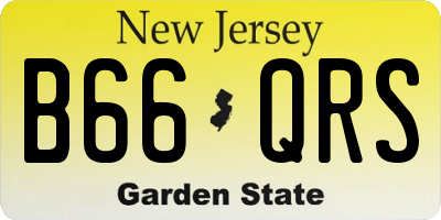 NJ license plate B66QRS