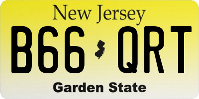 NJ license plate B66QRT