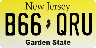 NJ license plate B66QRU
