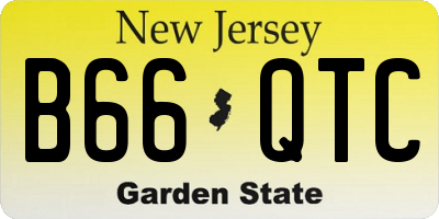 NJ license plate B66QTC