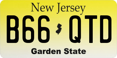 NJ license plate B66QTD