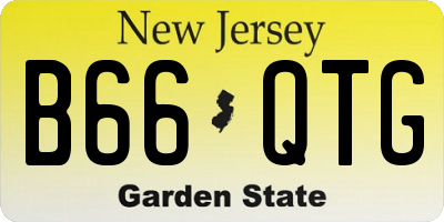 NJ license plate B66QTG