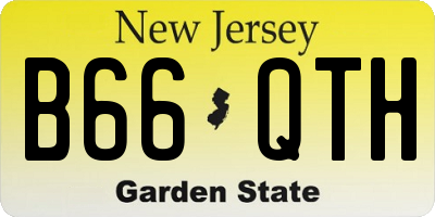 NJ license plate B66QTH