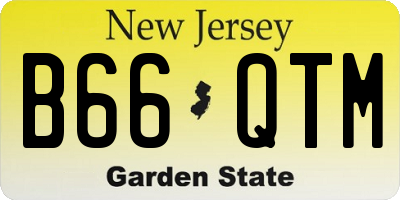 NJ license plate B66QTM