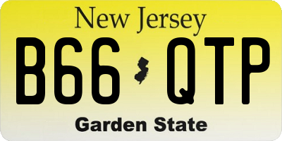 NJ license plate B66QTP