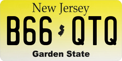 NJ license plate B66QTQ