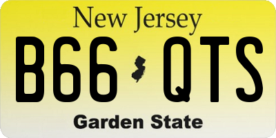 NJ license plate B66QTS