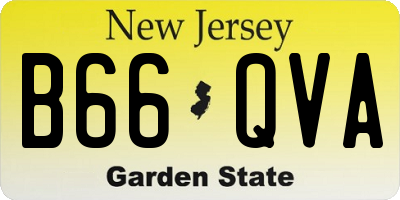 NJ license plate B66QVA