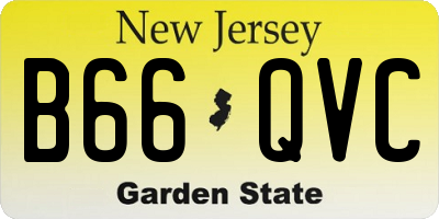NJ license plate B66QVC