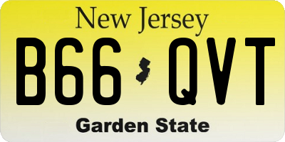NJ license plate B66QVT