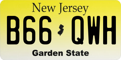 NJ license plate B66QWH