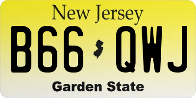 NJ license plate B66QWJ