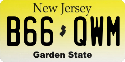 NJ license plate B66QWM