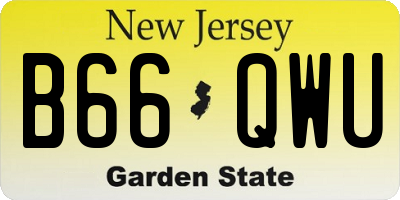 NJ license plate B66QWU