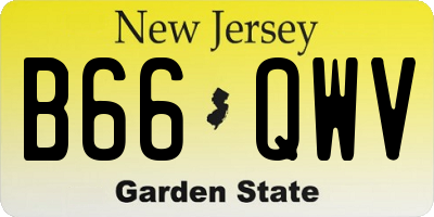 NJ license plate B66QWV