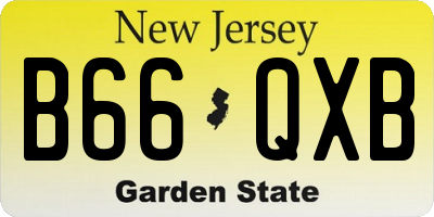 NJ license plate B66QXB
