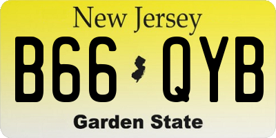 NJ license plate B66QYB