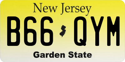 NJ license plate B66QYM