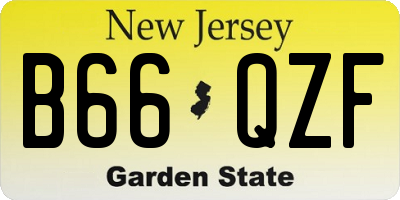 NJ license plate B66QZF