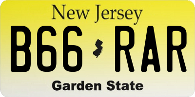 NJ license plate B66RAR
