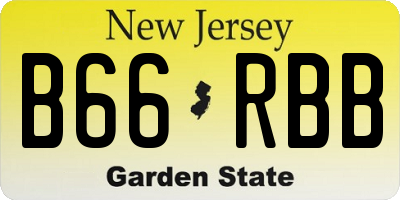 NJ license plate B66RBB