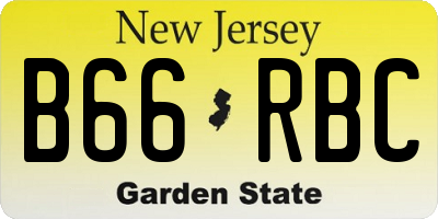 NJ license plate B66RBC