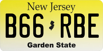 NJ license plate B66RBE