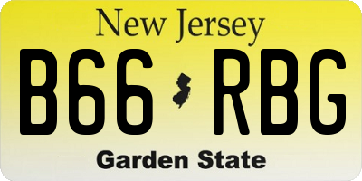 NJ license plate B66RBG