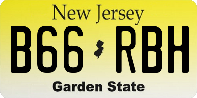 NJ license plate B66RBH