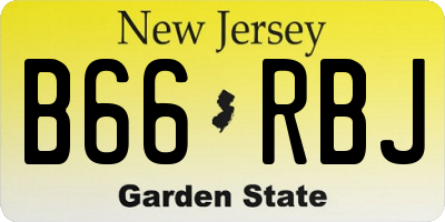 NJ license plate B66RBJ
