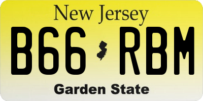 NJ license plate B66RBM