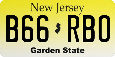 NJ license plate B66RBO