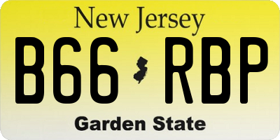 NJ license plate B66RBP