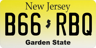 NJ license plate B66RBQ