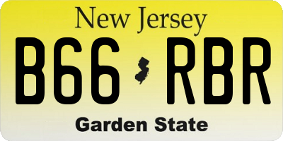 NJ license plate B66RBR