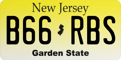 NJ license plate B66RBS