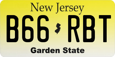 NJ license plate B66RBT