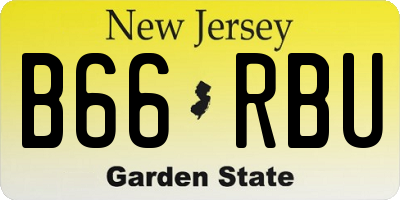 NJ license plate B66RBU