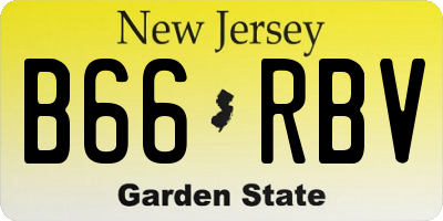 NJ license plate B66RBV