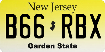 NJ license plate B66RBX