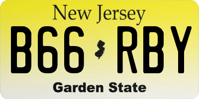 NJ license plate B66RBY